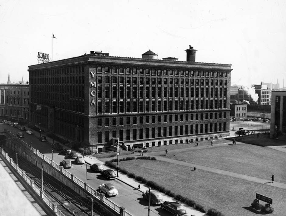 YMCA building in the 1900s