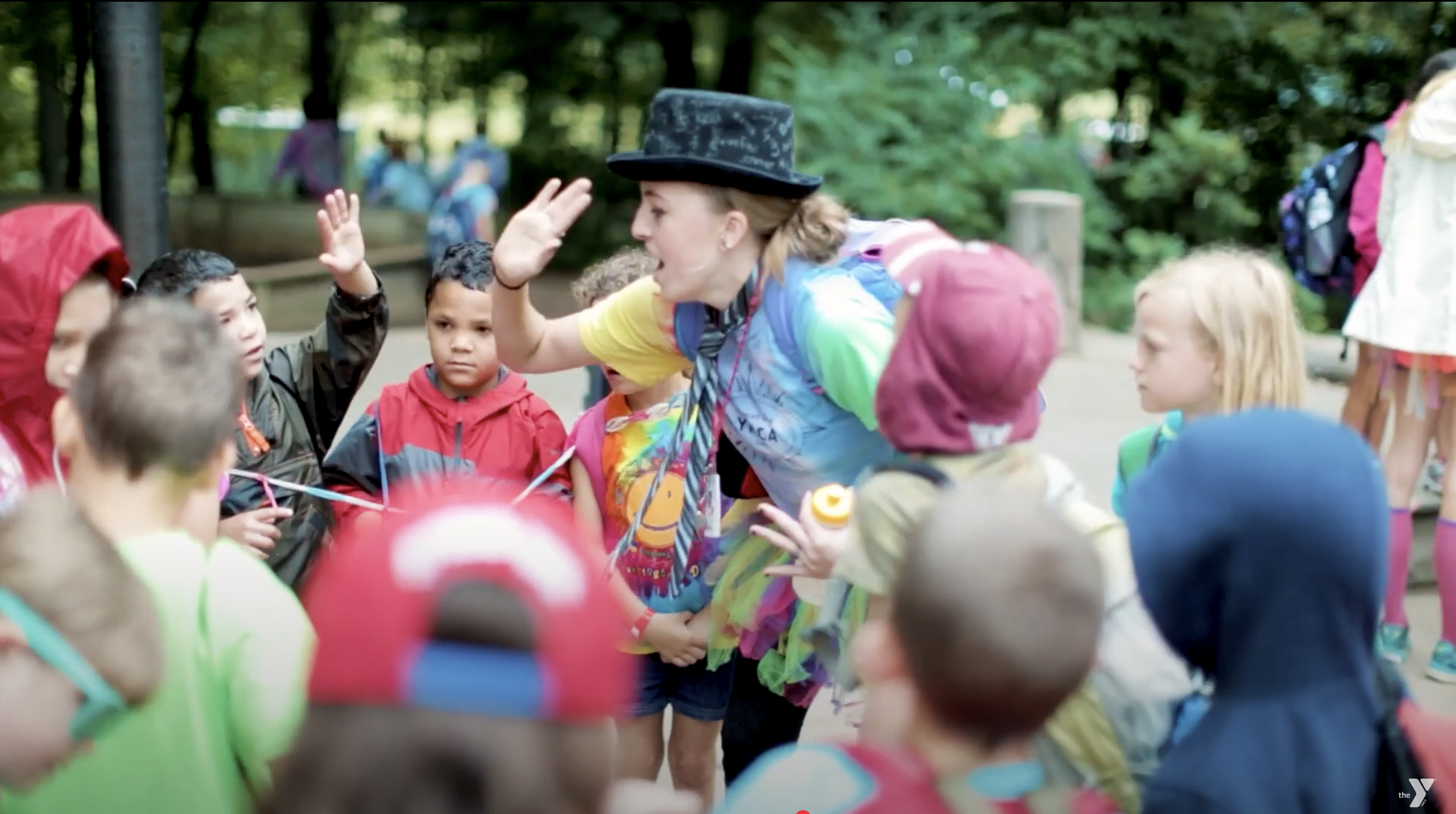 Kids at a Y summer camp Kids at a Y summer camp