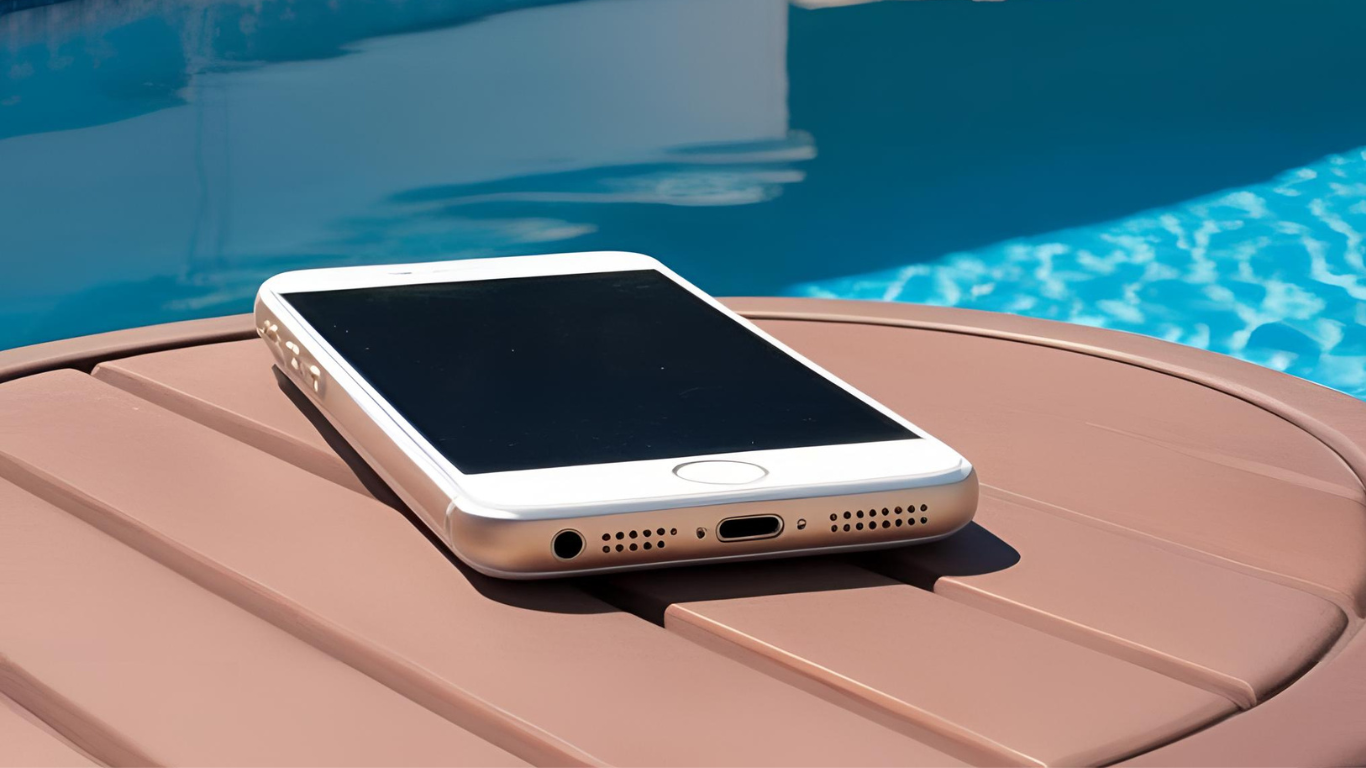 phone face down on table