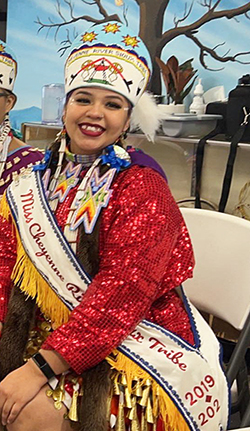 The author competing as Miss Cheyenne River 2019-2022. 