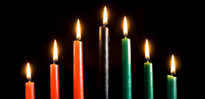 Red, black and green candles