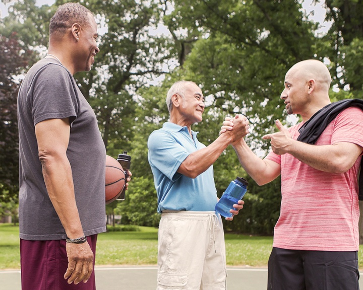 YMCA adult members participating in social activities