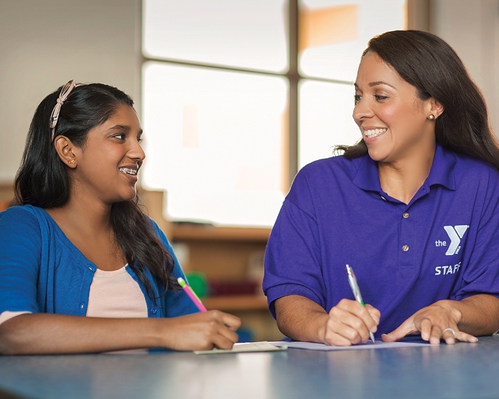 Child protection: Y staff and girl.