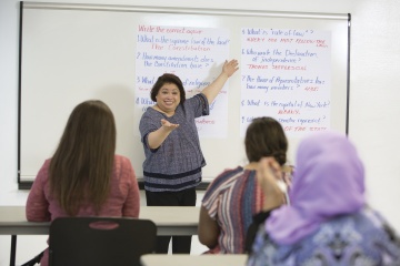 Instructor teaching a class